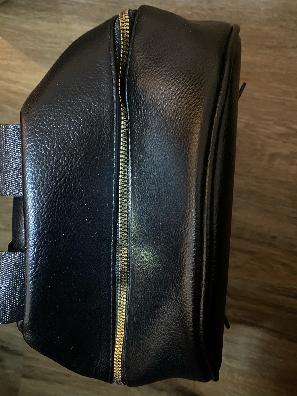Alexis Bendel Black Faux Leather Backpack with Gold Hardware NWT - Picture 5 of 6